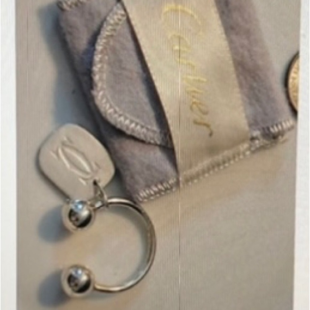 Cartier Sterling Silver Keychain Keyring - Picture 4 of 4